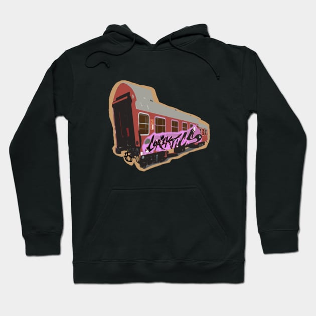 Graffiti train Hoodie by corekt